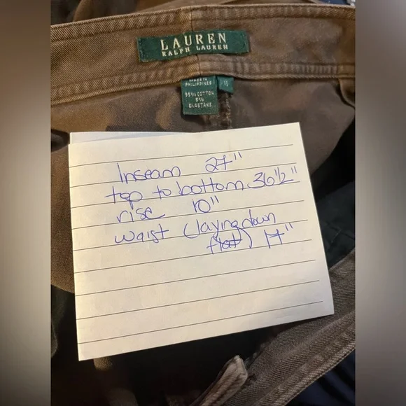 Lauren Ralph Lauren Women’s Brown Pants Green Label Size 10 - Picture 5 of 6